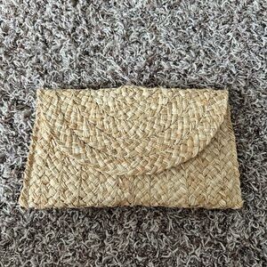 Universal Thread Natural Woven Clutch